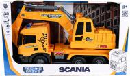 Автомодель TechnoDrive 1:43 Super Big Truck Экскаватор Scania свет звук 5006KS