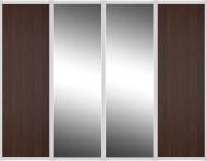 Комплект дверей к шкафу-купе Стандарт VIP-master 2700x2400 мм орех темный