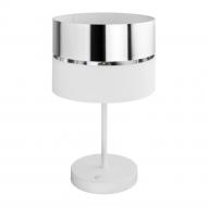 Настольная лампа декоративная TK Lighting Hilton 1x60 Вт E27 белый/серебро 5472