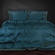 Комплект постельного белья Сатин Imperial Satin Catania 143х210 см зеленый MirSon