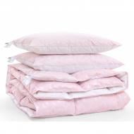 Набор пуховой №2187 Bio-Pink Зима+ 70% пух (подушки 50х70 средние) одеяло 140x205 см MirSon розовый