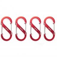 Карабін S-type NH20GS004 40 мм червоний Naturehike алюміній 4 шт. 6927595747100