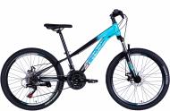 Велосипед Space 24" 11"(28 см) MARS DD FR OPS-SP-24-018 бирюзово-черный