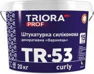 Декоративная штукатурка барашек Triora силиконовая TR-53 curly 1-1,5 мм 20 кг белый