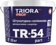 Декоративная штукатурка короед Triora силиконовая TR-54 part 2 мм 20 кг белый