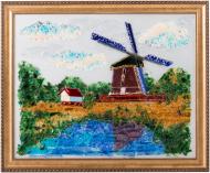 Картина фьюзинг Нидерланды Мельница 50x60 см