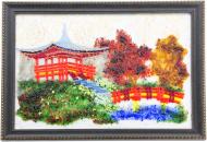 Картина фьюзинг Китай Пагода 50x60 см
