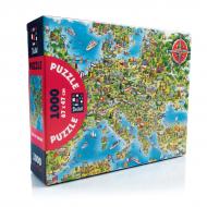 Пазлы картонные De.tail Карта Европы 1000 деталей DT1000-16