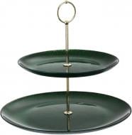 Фруктовница Dekor Cam двохярусна Focus 21+28 см зелена