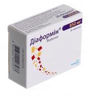 Діаформін таблетки 850 мг