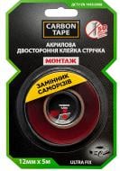 Двостороння монтажна клейка стрічка CARBON TAPE ULTRA FIX UF125 підвищеної клейкості 12 мм х 0,5 мм х 5 м прозорий