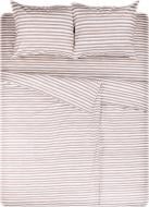 Комплект постельного белья Полоска Акварель семейный бежевый UP! (Underprice)