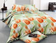 Комплект постільної білизни Сатин 22-1287-1 Tulips 200х220 см мультиколор MirSon