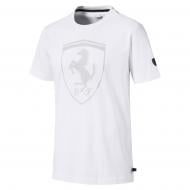 Футболка Puma Ferrari Big Shield Tee 59540805 р.M белый