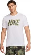 Футболка Nike NK DF TEE CAMO FZ8038-100 р.S белый