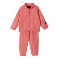 Комплект Reima флисовый Tahto (кардиган, брюки) р.80 коралловый 5200049A-4230