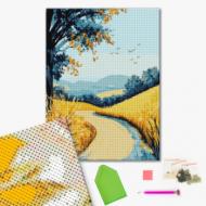 Алмазна мозаїка Польова дорога 40x50 см Brushme