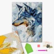 Алмазна мозаїка Погляд вовка 40x50 см Brushme