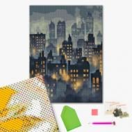 Алмазна мозаїка Туман над нічним містом 40x50 см Brushme