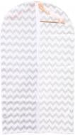 Чохол для одягу Шеврон Vivendi 105x60 см білий із сірим