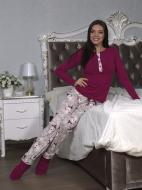 Пижама женская Roksana Pink Bear 504/16001 р. XL бордовый- бежевый Пижама женская Roksana Pink Bear 504/16001 р. XL бордовый- бежевый