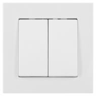 Выключатель двухклавишный Nilson Moda с подсветкой белый 21112004