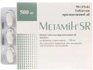 Метамін SR №90 (15Х6) таблетки 500 мг