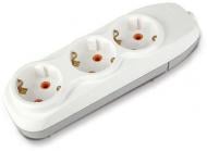 Колодка Nilson із заземленням 3 гн. без вимикача білий 43130100