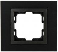 Рамка одноместная Mono Style Aluminium горизонтальная графит 107-820000-160