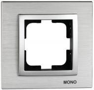 Рамка одноместная Mono Style Aluminium горизонтальная серебристый 107-800000-160
