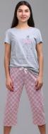 Пижама женская Roksana Mademoiselle 595/12641 р. S серый с розовым