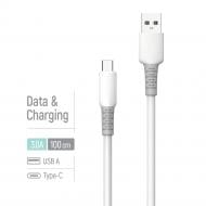 Дата-кабель ColorWay USB - Type-C (liquid silicone) 3А 1 м white (CW-CBUC093-WT)