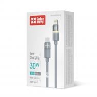 Дата-кабель ColorWay Type-C - Apple Lightning (warm light) (PD Fast Charging 30W) 1 м (CW-CBPDCL092-GR) Дата-кабель ColorWay Type-C - Apple Lightning (warm light) (PD Fast Charging 30W) 1 м (CW-CBPDCL092-GR)