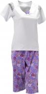 Піжама жіноча Maranda футболка+бриджі р. L білий із фіолетовим AT434