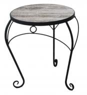 Подставка для цветов одинарная металл мозаика круг L JF241384-1-1 320x410 см серый