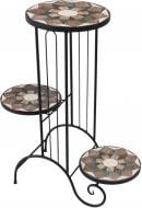 Підставка для квітів потрійна металева мозаїка JF232380-2 54x64 см коричневий