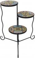 Підставка для квітів потрійна металева мозаїка JF240536 22x58 см різнокольоровий