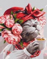 Картина по номерам Премиум Кошка хозяйка © marysha_art PBS53241 40х50 см Brushme