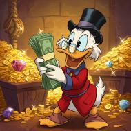 Картина на полотні Скрудж Макдак 50x Арт Фемелі