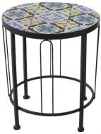 Підставка для квітів одинарна метал мозаїка круг L JF232310-1-1 350x300 см синій