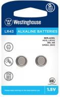 Батарейки Westinghouse Alkaline AG12 (LR43) 2 шт. (LR43-BP2(AG12-BP2))