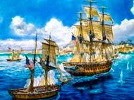 Набор для творчества со стразами на подрамнике Морской бой 40x50 см GoToArt