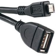 Кабель PowerPlant 0.1 м (KD00AS1232) OTG USB 2.0 AF - Micro