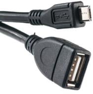 Кабель PowerPlant 0.5 м (KD00AS1235) OTG USB 2.0 AF - Mini