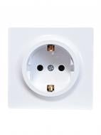 Розетка побутова із заземленням Lezard LETO IP20 білий 752-0200-122B