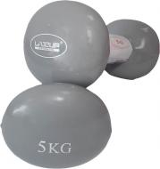 Гантелі LiveUp LS2001-5 2x2,5 кг сірий