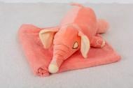 Плед з іграшкою №1061 Elephant 120x160 см pink MirSon