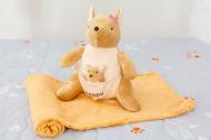 Плед с игрушкой №1064 Kangaroo 100x160 см Beige MirSon