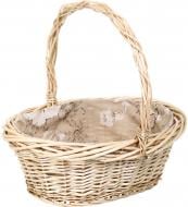 Корзинка плетеная с текстилем 70х50х18/44 см RL24-39T-1