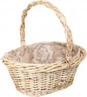 Корзинка плетеная с текстилем 40х34х16/38 см RL24-39T-2